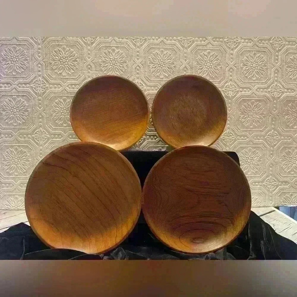 MCM Teak Thailand by Winsome 7  Piece Salad Bowl Set with Sticker - Picture 3 of 16